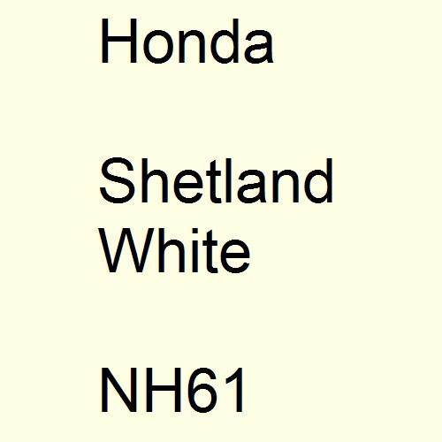 Honda, Shetland White, NH61.